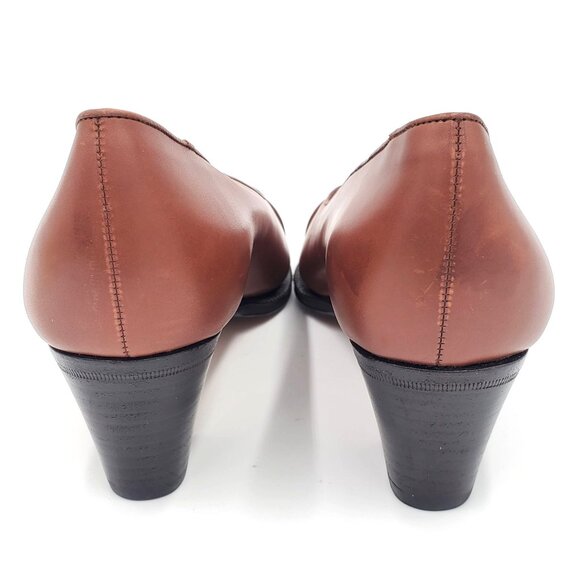 Carmina Shoemaker Women's 6 Brown Leather Cap-toe Dress Pumps Heels Shoes UK 3.5 - Picture 6 of 14